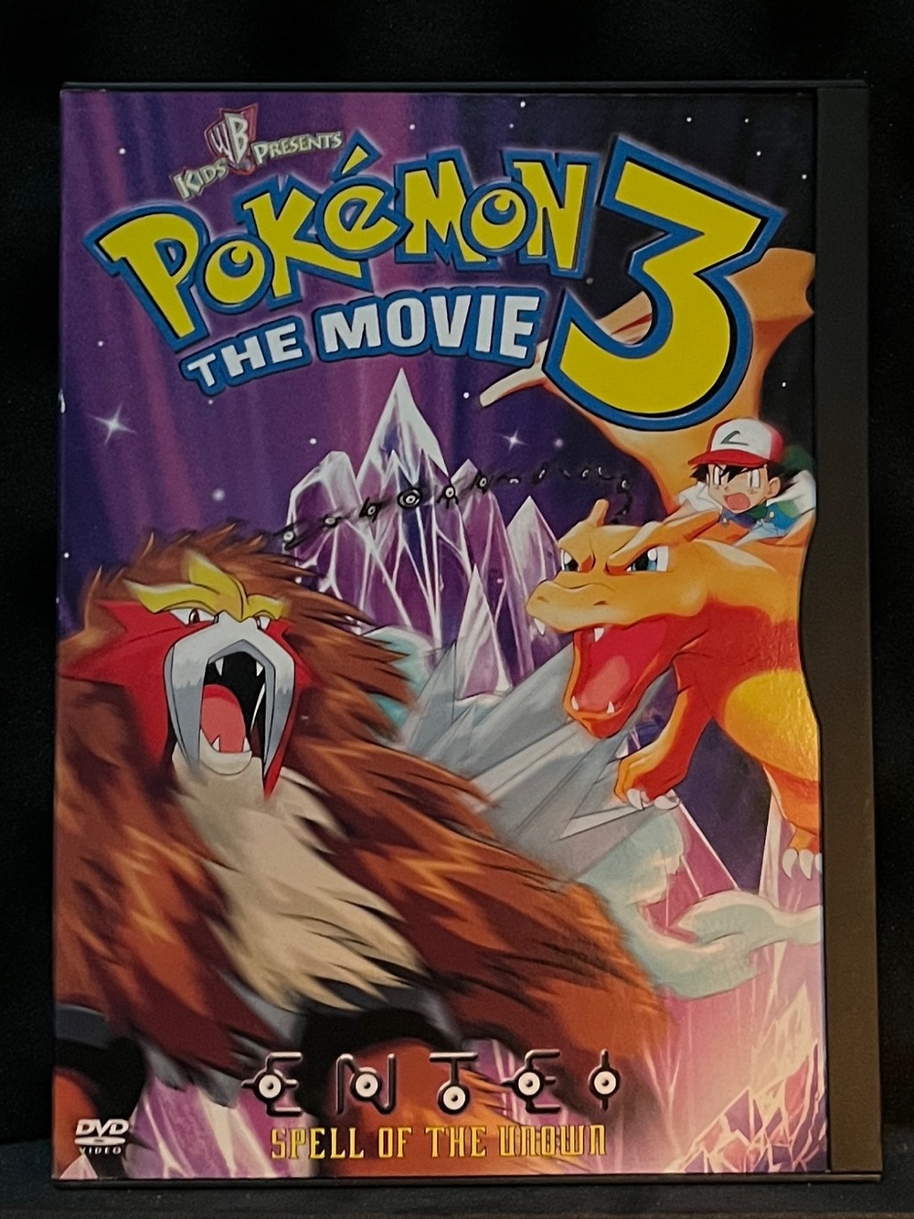 Pokemon 3 The Movie - Entei Spell of the Unown DVD, 2000 - WB Kids Snapcase